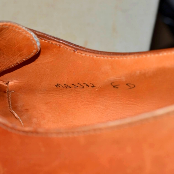 POLO RALPH LAUREN Benchmade in England by Crockett & Jones Light Brown Derby 8 D - Picture 9 of 12